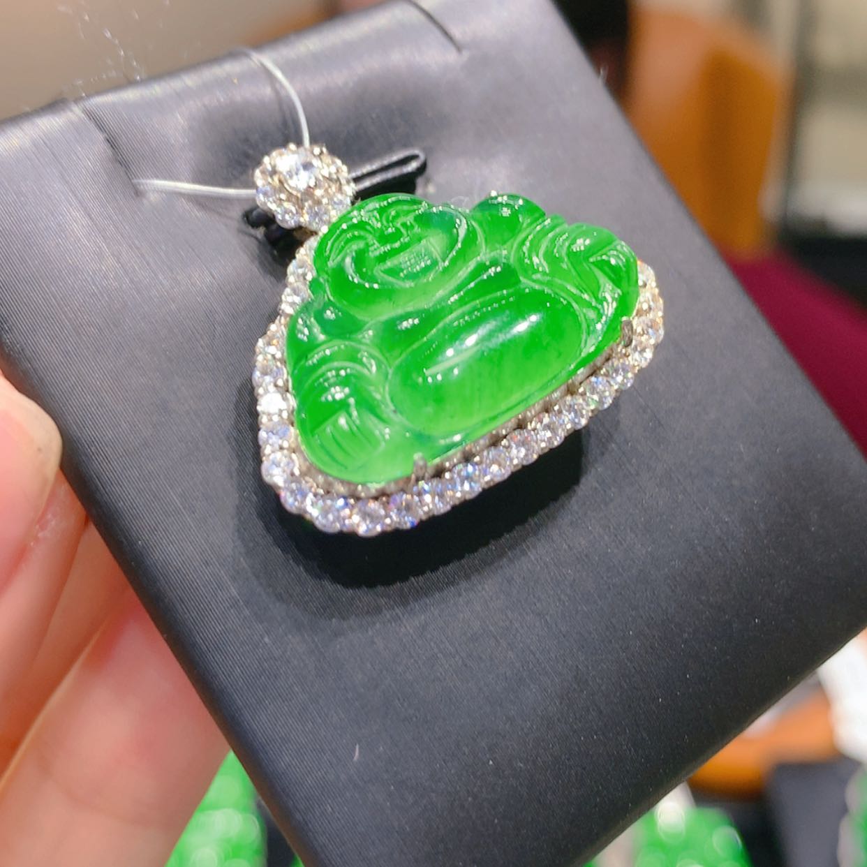 【闪购商品】翡翠颈饰银S925镶嵌8柒姐