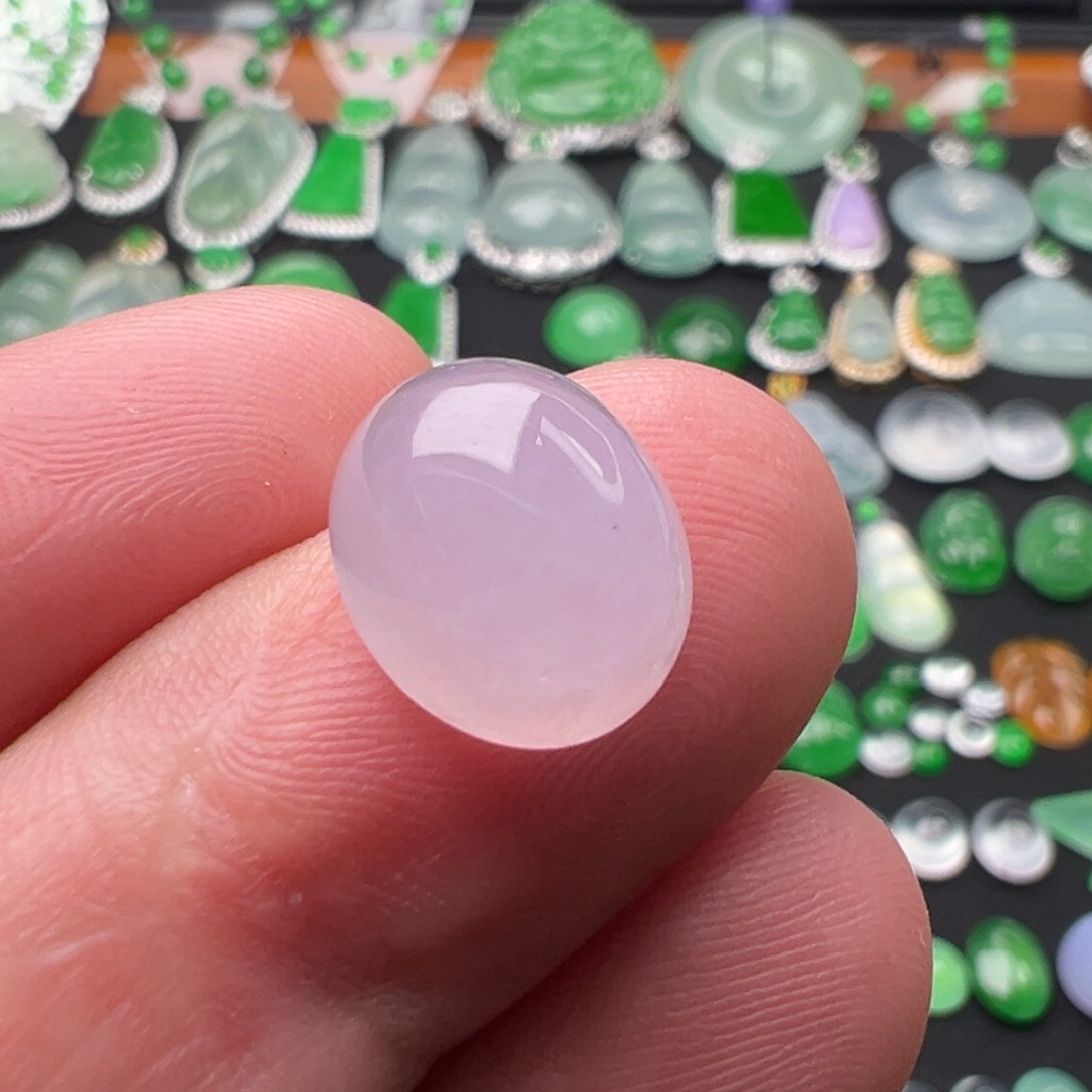 翡翠颈饰未镶嵌蛋面12.2