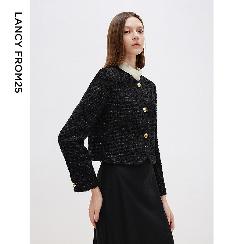 P798【赵老板】朗姿时尚洋气独特法式小香风短外套高级感休闲上衣