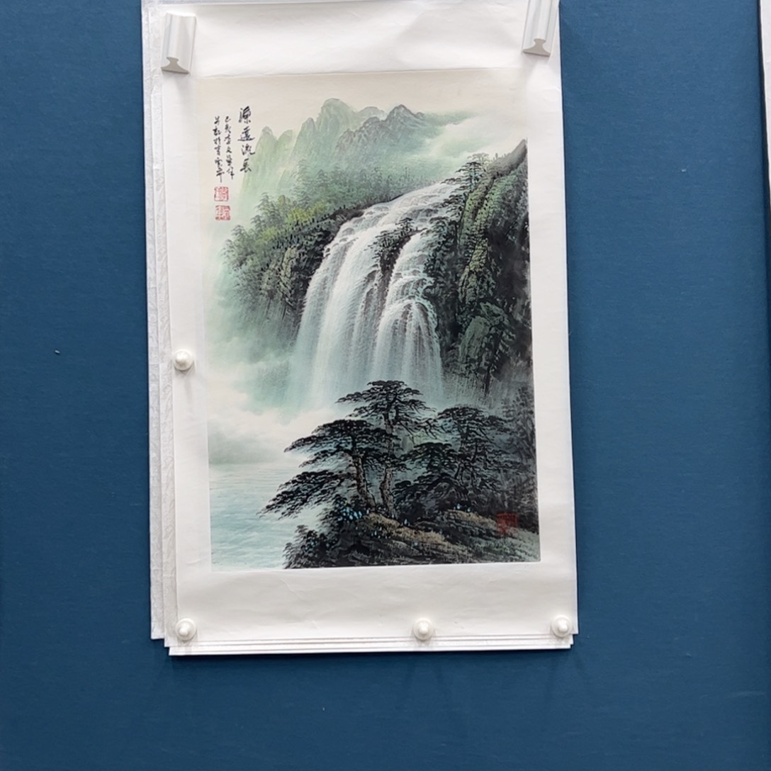 国画李文军四尺三开入册同款题材
