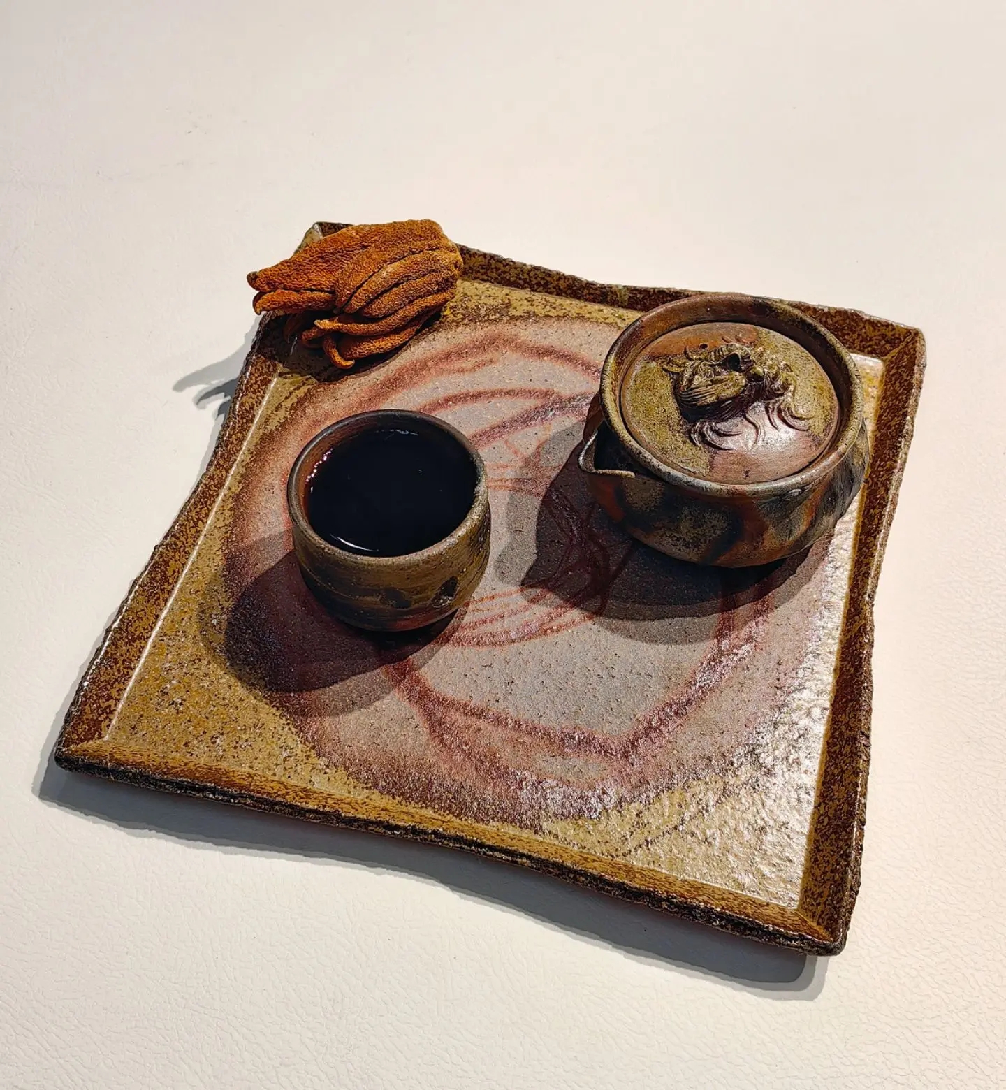 柴烧茶具干泡台链接是一个干泡台其他物品为拍照配图，全品无伤