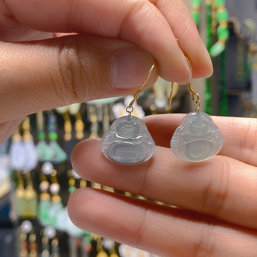 未镶嵌翡翠耳饰翡翠