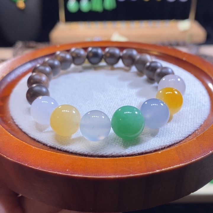 翡翠未镶嵌吊坠(不含链)翡翠多宝手串