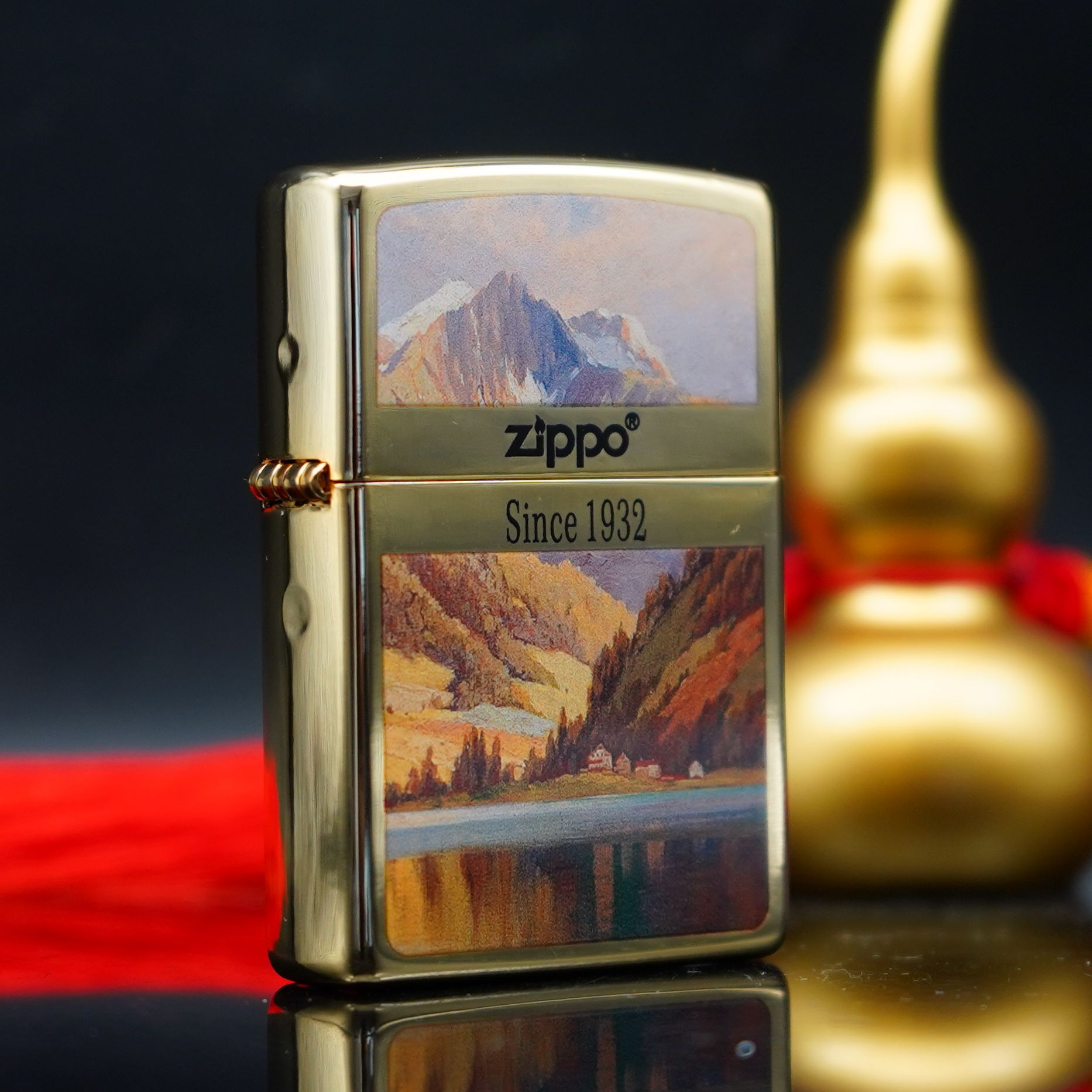 ZIPPO/之宝打火机 宁静常规镀金起源 【小飞甄选】 DYJ1