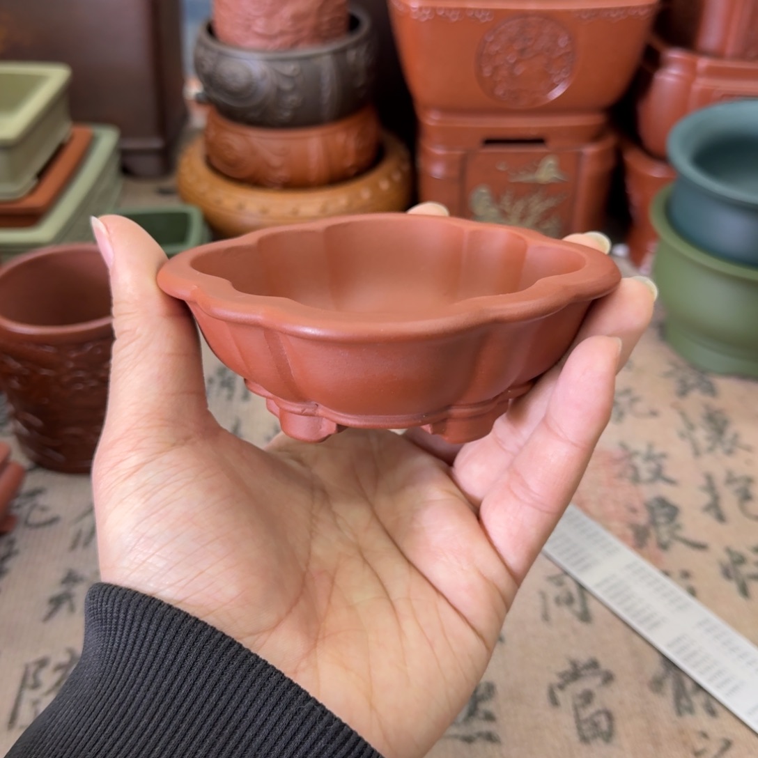 紫砂花盆宜兴紫砂正品10x8.5x2.8