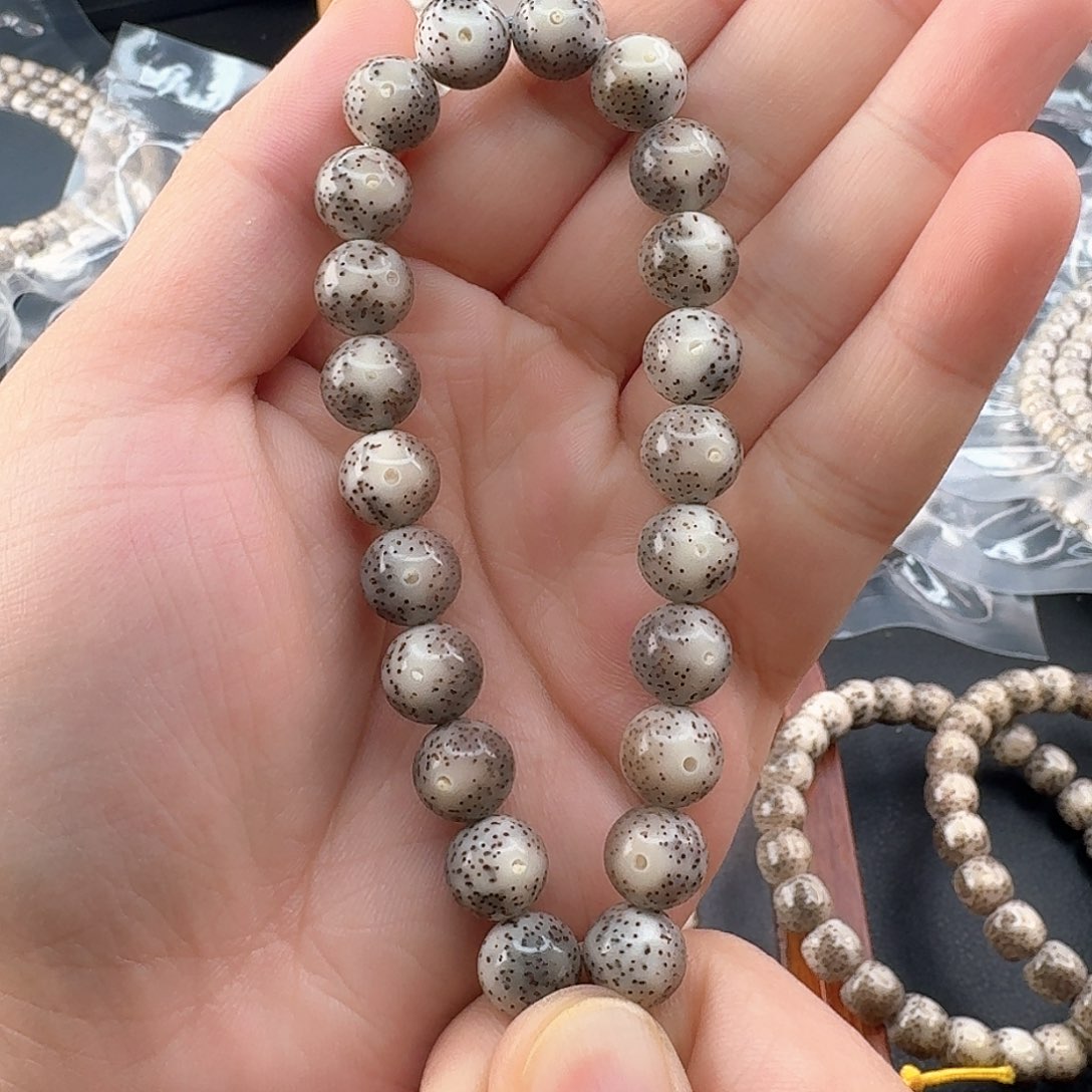 星月菩提手串黑冰圆珠手持10mm