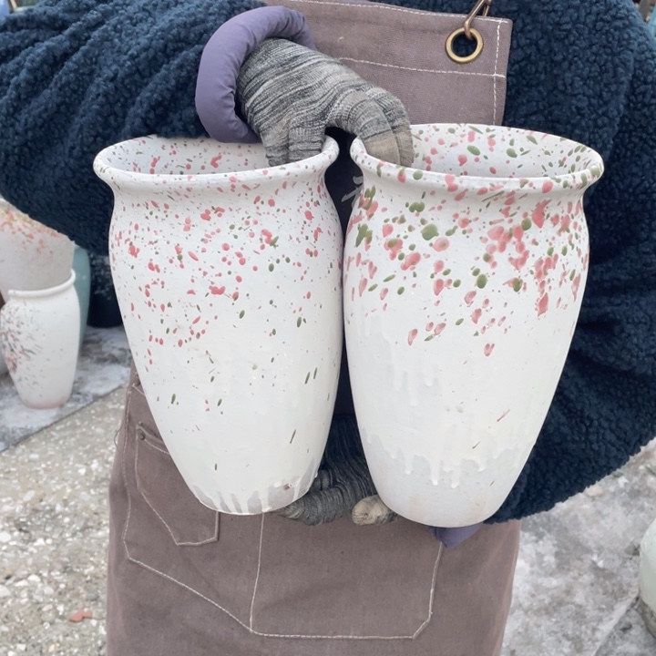 紫砂花盆口15高25瑕疵瑕疵