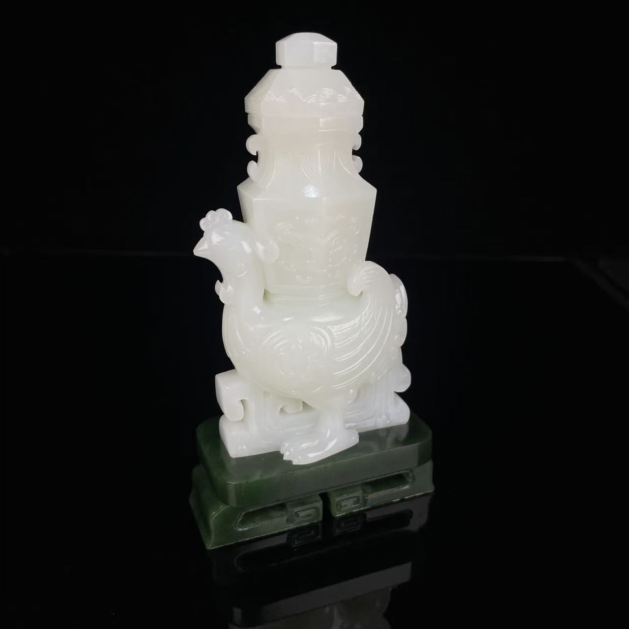 GG449432/民国和田羊脂白玉摆件/上海西香记