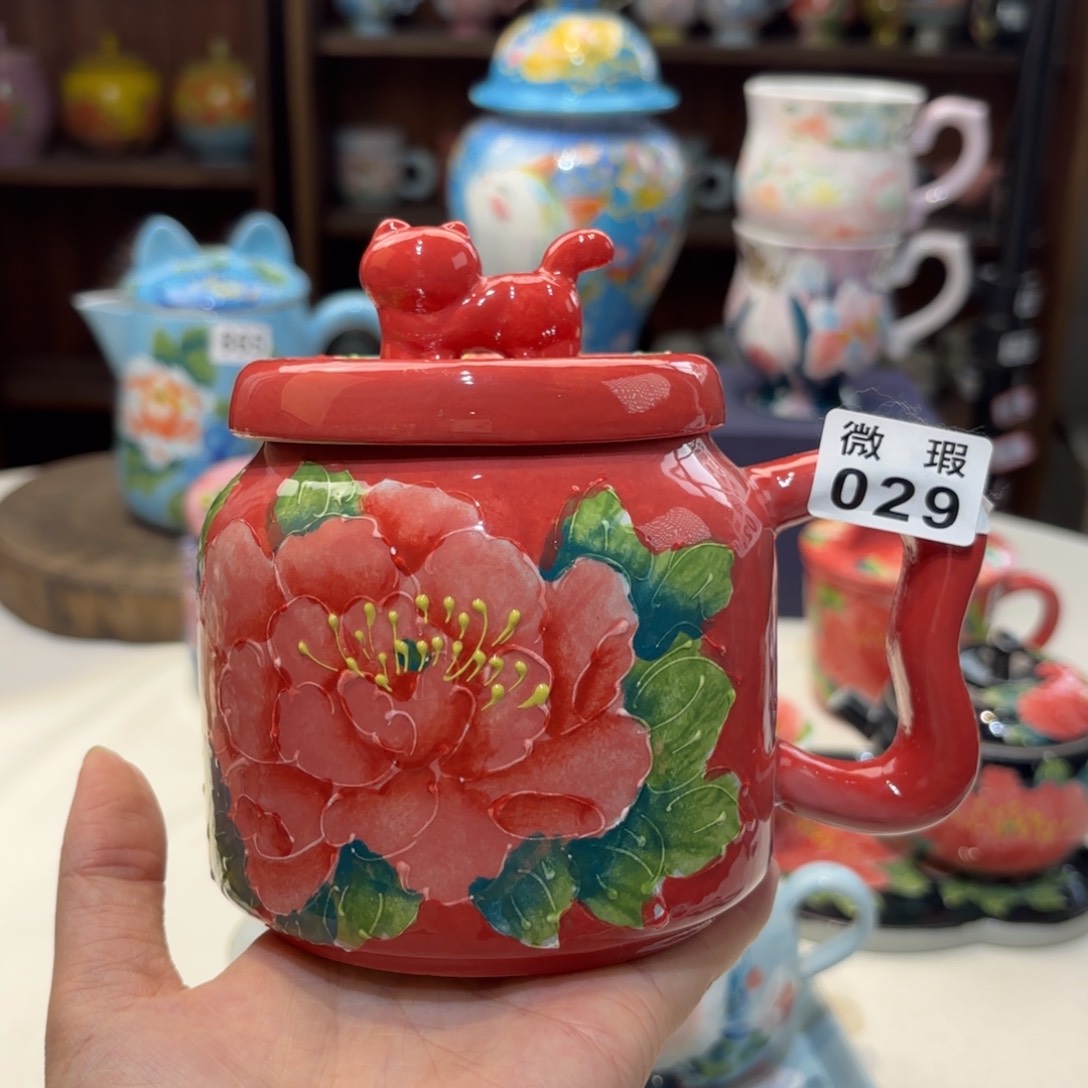 景德镇手绘高温釉下彩陶瓷茶具