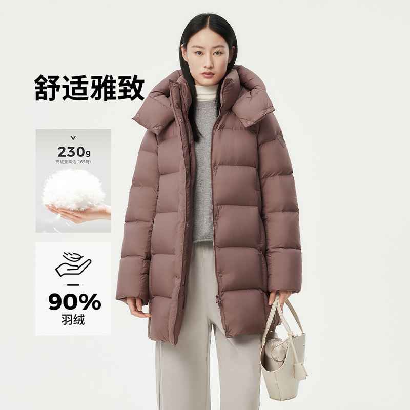 坦博尔妈妈冬季休闲加厚羽绒服中长款大码女装保暖外套女士558V