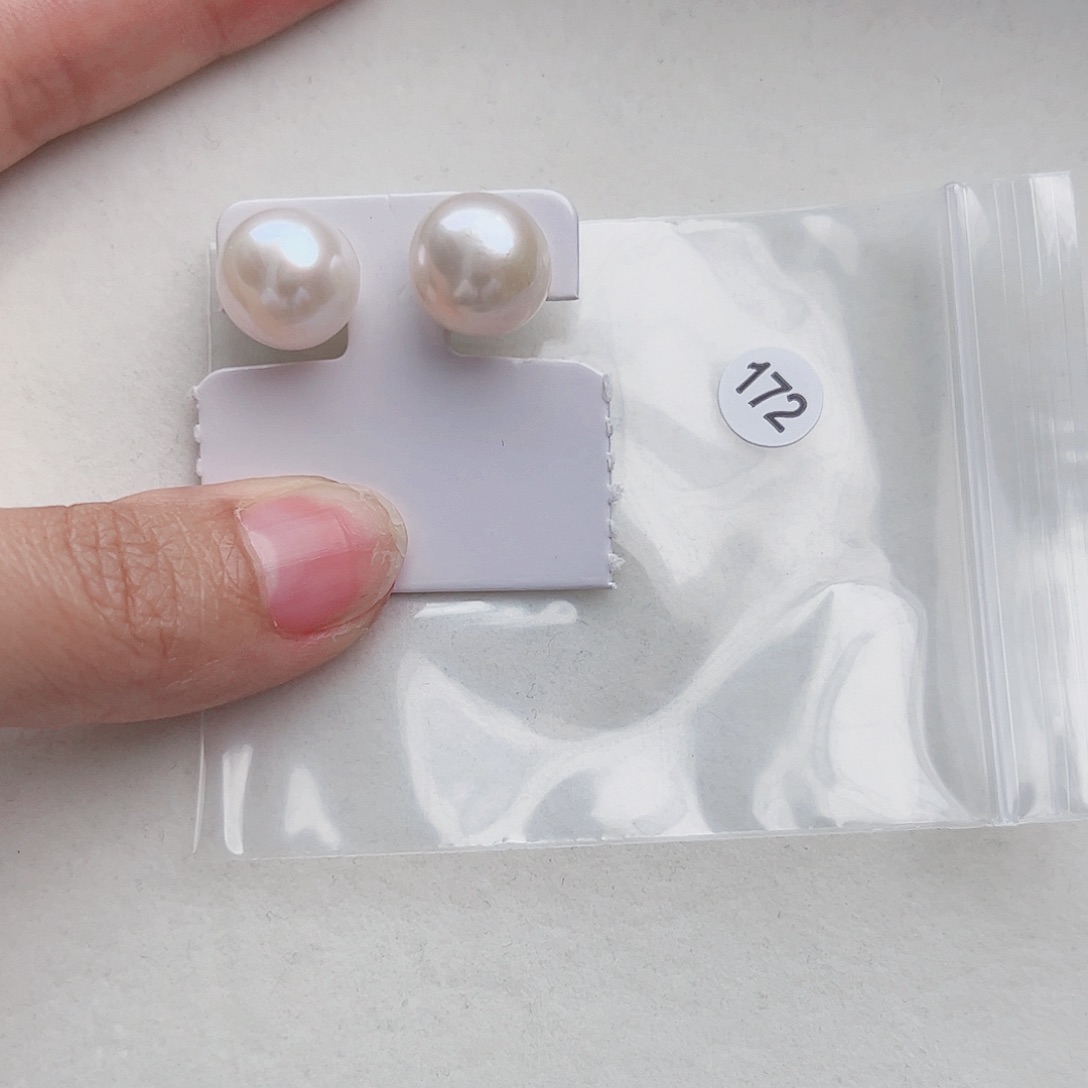 银S925镶嵌淡水珍珠耳饰