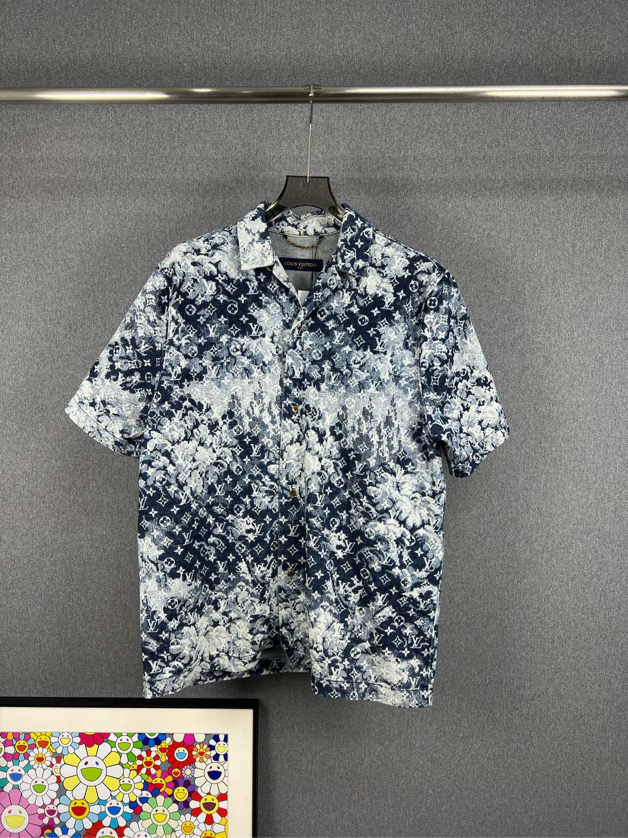 99新 LouisVuitton/路易威登 挂毯牛仔短袖M码99新A11494