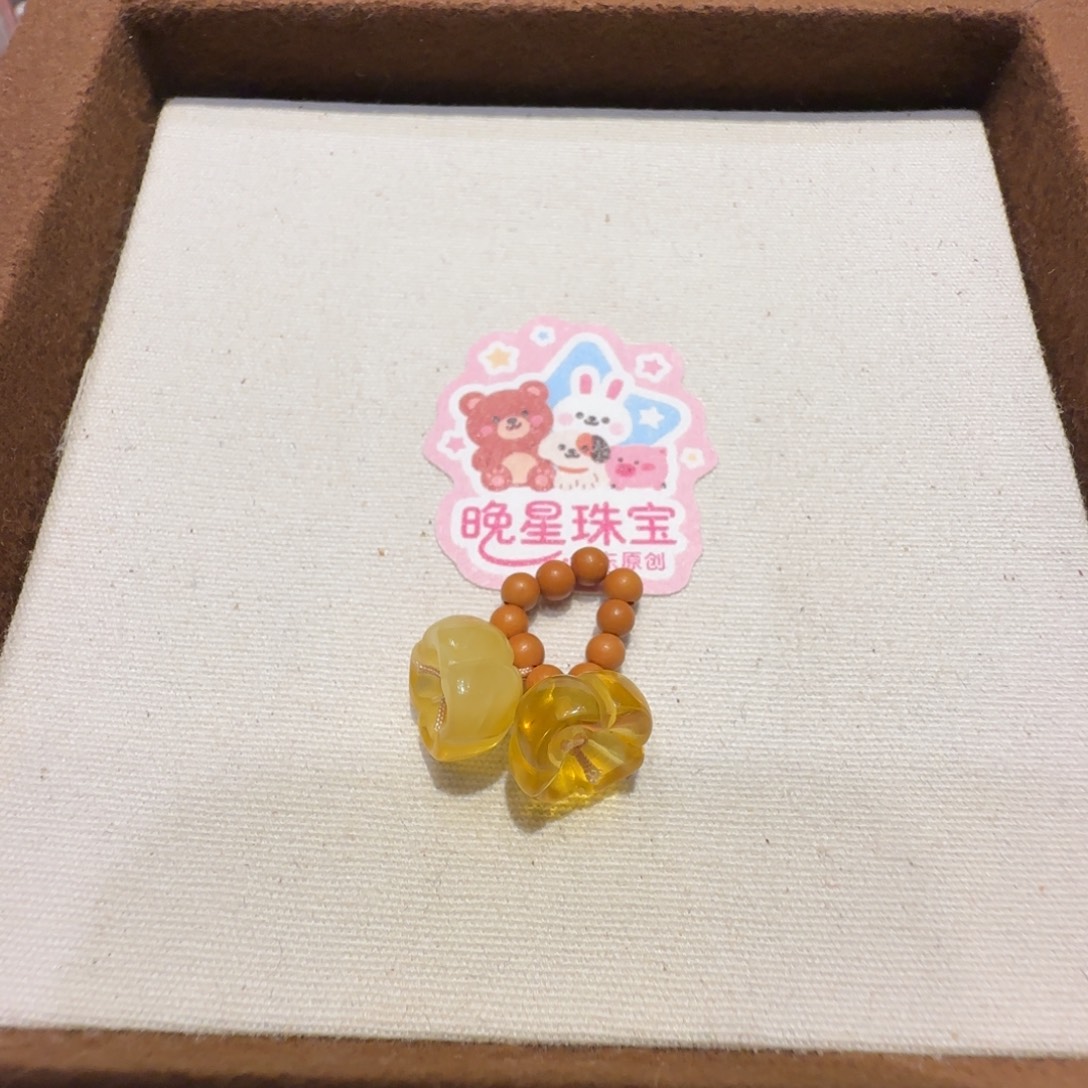 琥珀未镶嵌珠宝奇石桂花会发万能圈圈