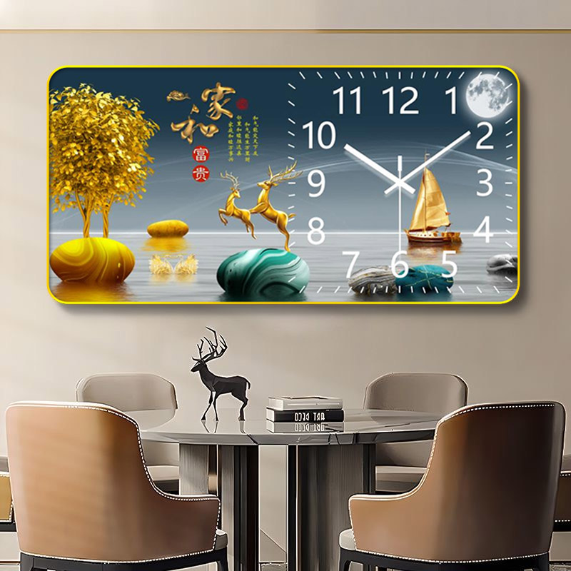 ZB159家和富贵钟表客厅家用挂钟钟表挂墙客厅挂钟时钟挂墙捡漏2