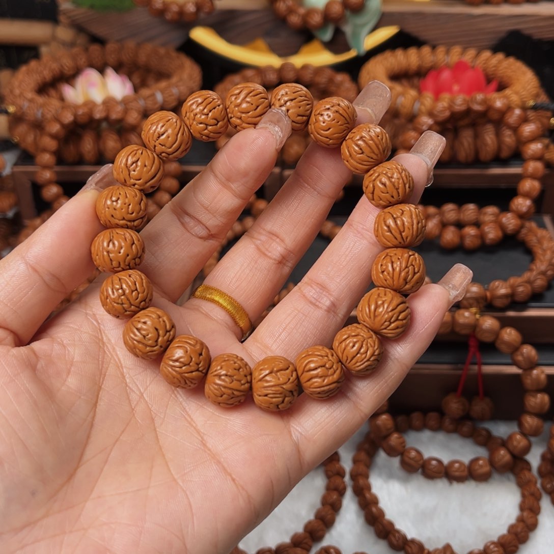 桃核手串14精品龙凤珠单圈