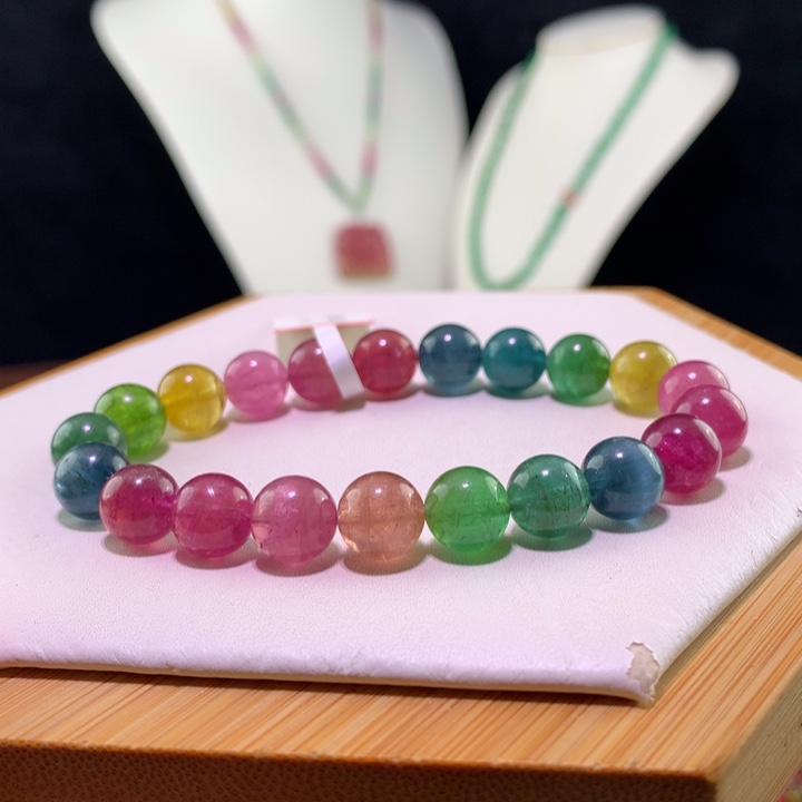 双色碧玺手链未镶嵌