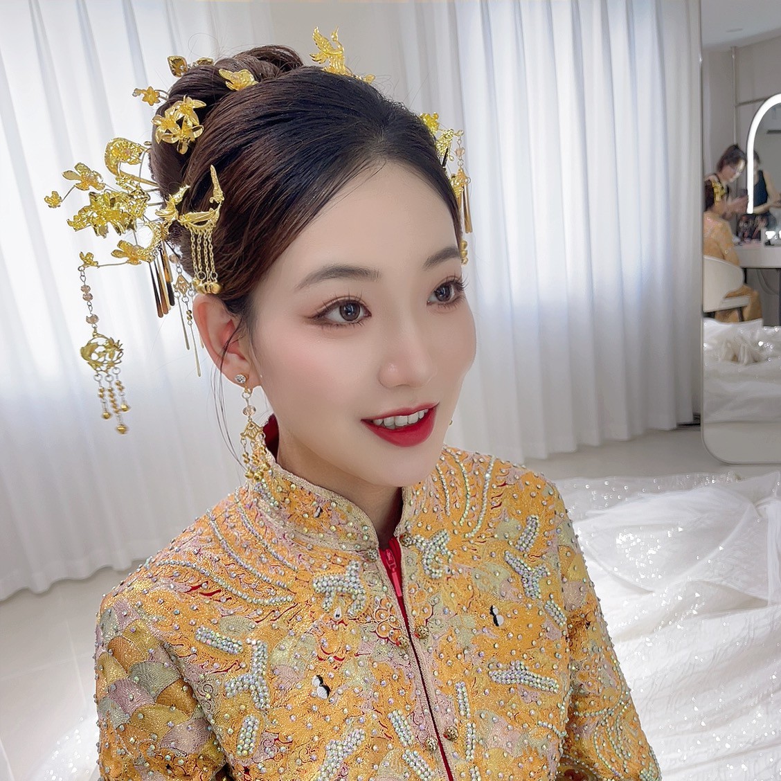 新娘头饰流苏简单结婚古风584