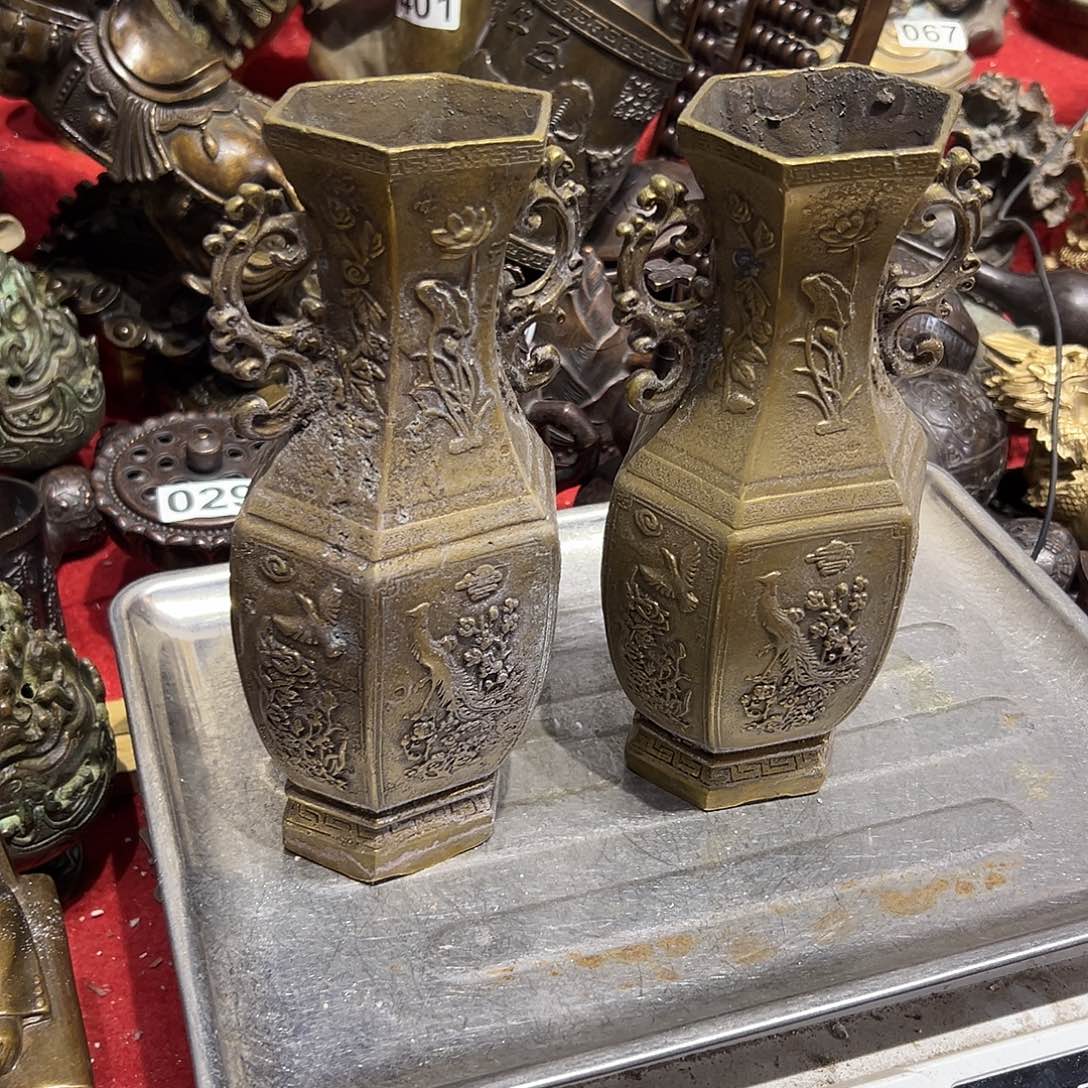 无***知黄铜摆件，文房摆件