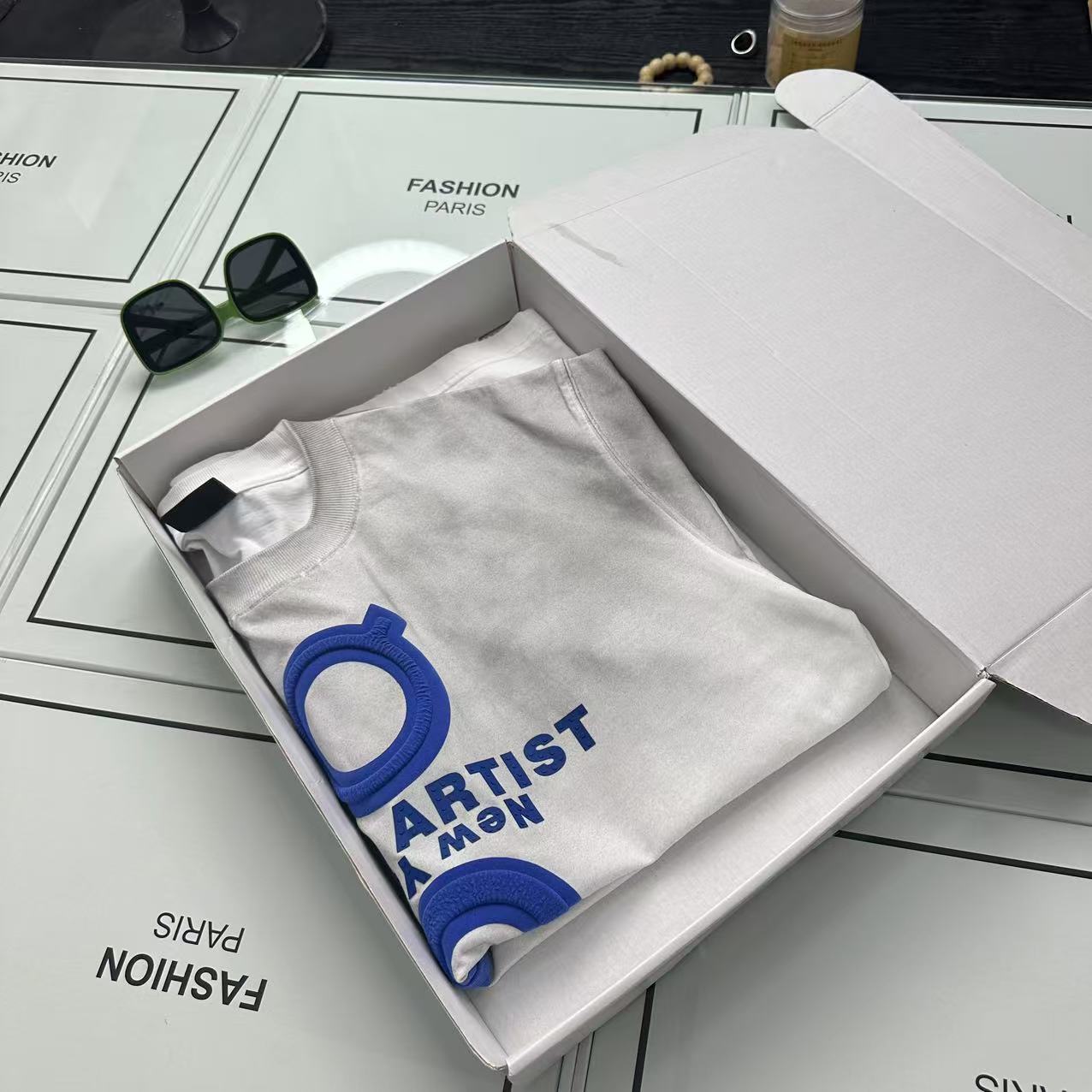 【拉风专属】-高端潮牌重磅纯棉百搭宽松男女同款短袖-5231