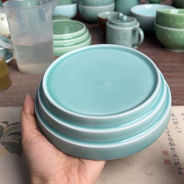 龙泉云间青瓷小米茶器