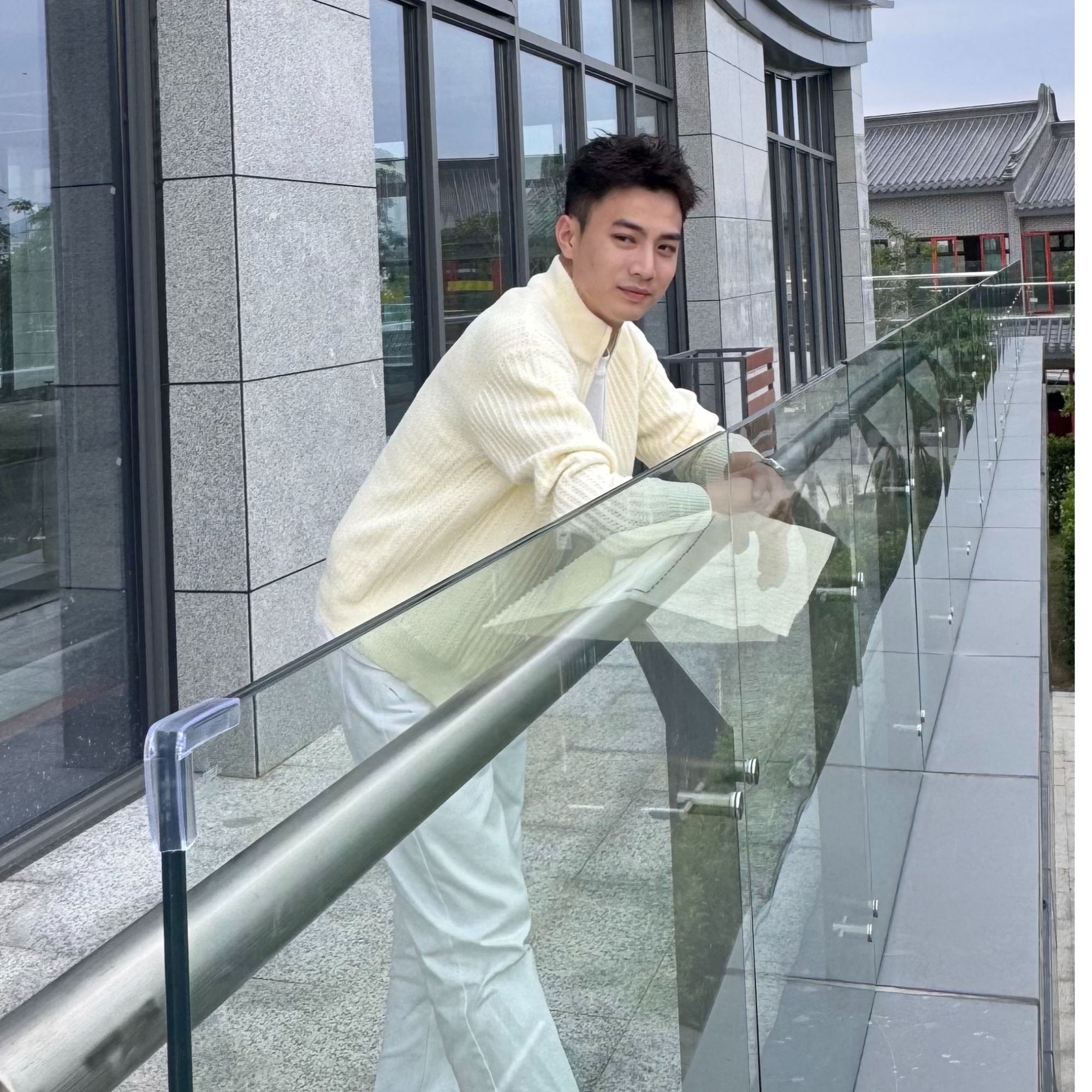 【陈先生专属】美式半高领拉链毛衣男女秋冬季休闲保暖毛衣宽松针织