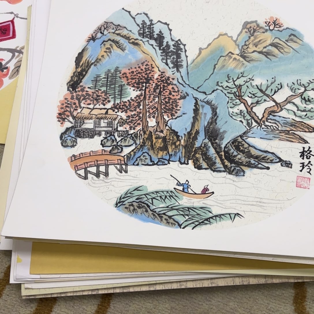 国画38-38卡纸作品艺