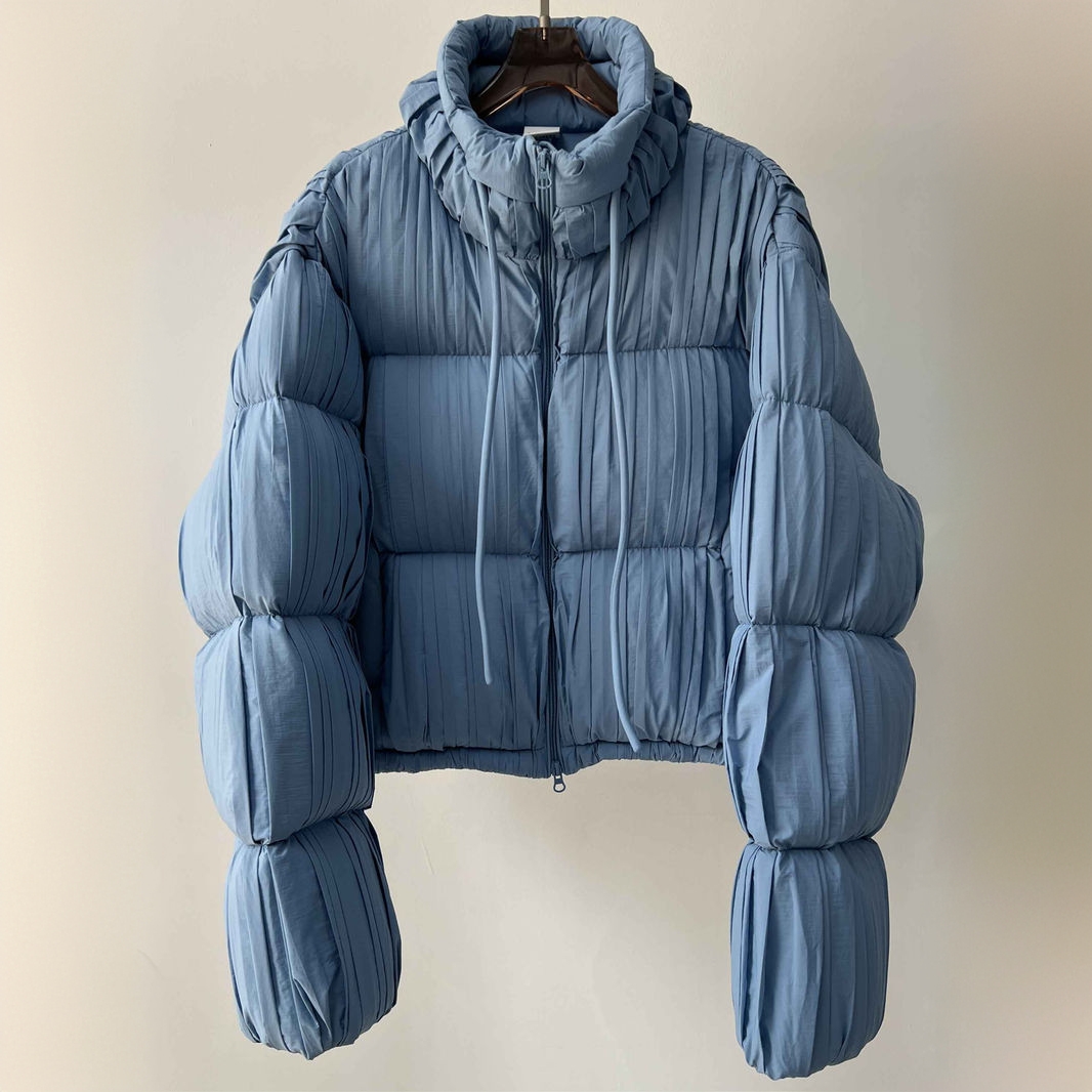 DONGDONGZHOU东东周 D0251 抽绳褶皱鹅绒服