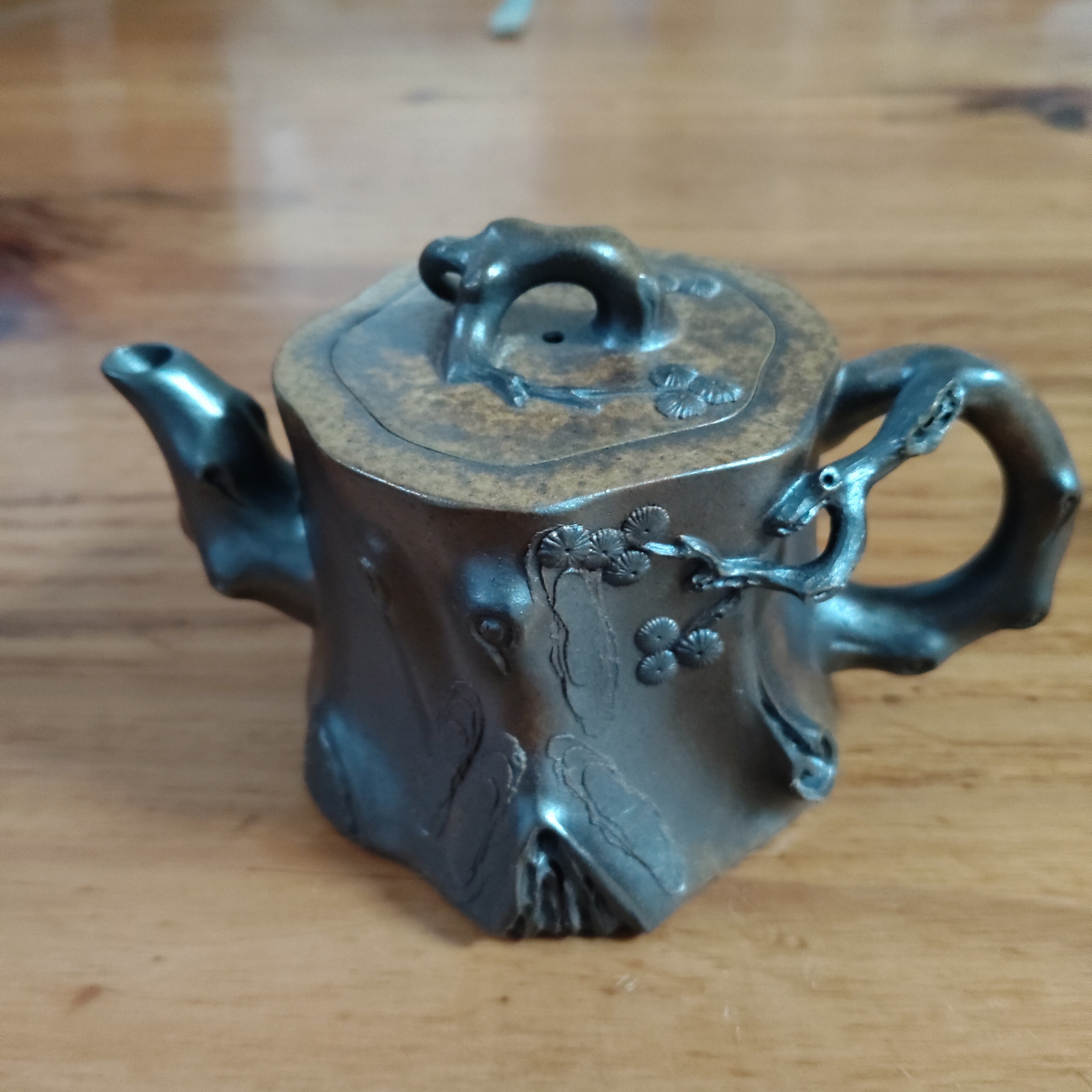 宜兴紫砂壶高温柴烧松树桩大容量泡茶器家用功夫茶具