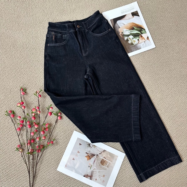 【伟伟专属】蘑菇刺绣小直筒加绒牛仔裤