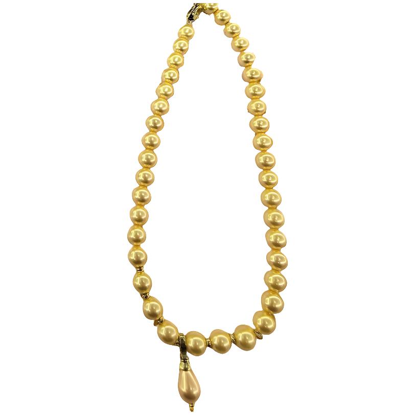 （库存处理）高定珠宝正圆南洋金珠色设计款妈妈链百搭XD07