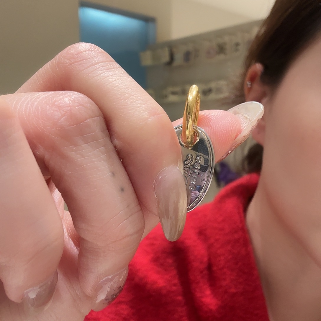 琉璃纯铜合金耳钉耳钉