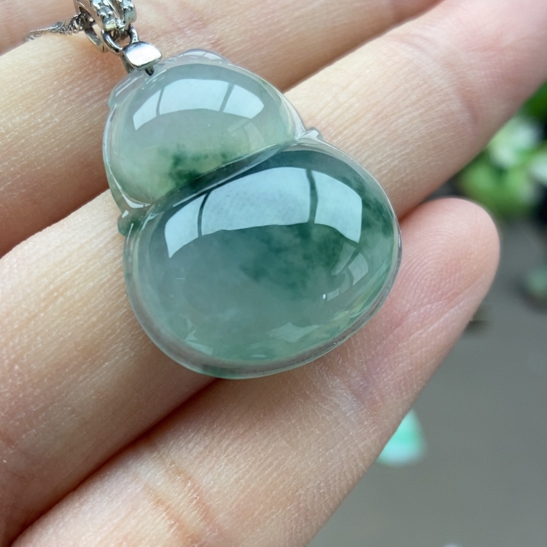 翡翠银S925镶嵌颈饰吊坠4