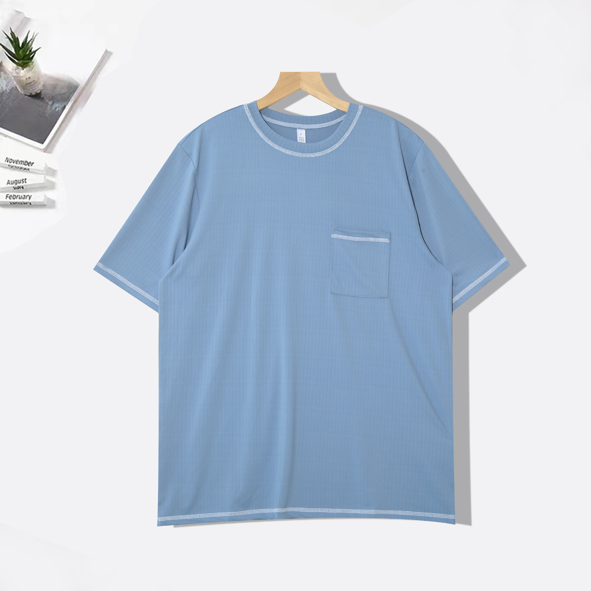 夏季男士潮流宽松加肥加大码时尚薄款凉爽半袖运动T恤打底衫H563