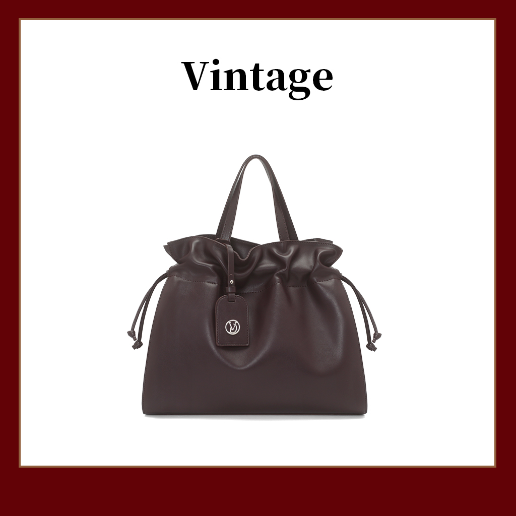 【钱袋子】新款轻奢褶皱抽绳百搭时尚气质手提单肩云朵包-V2233