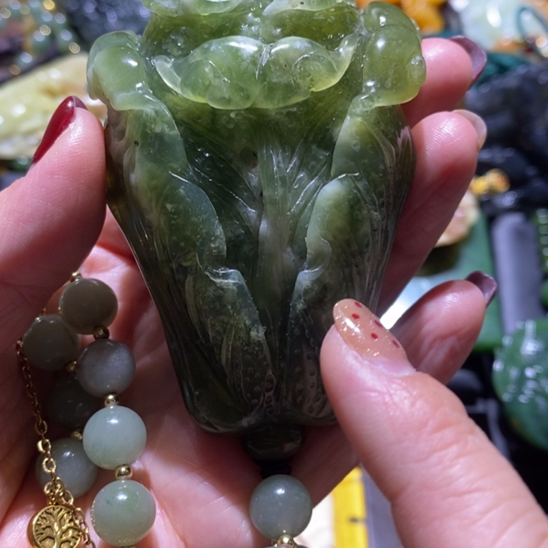 【闪购商品】岫玉毛衣链未镶嵌