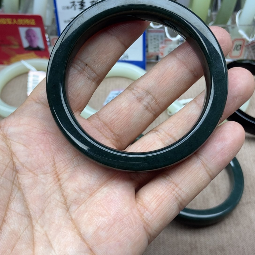 和田玉手镯未镶嵌淙*58