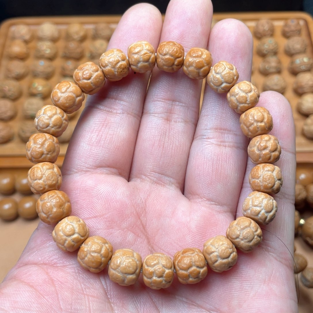 猴头核桃手串8**3猴头核桃欢岩荔枝