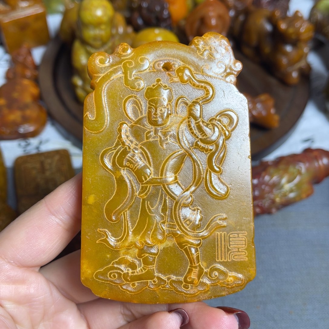 蛇纹石玉合金颈饰