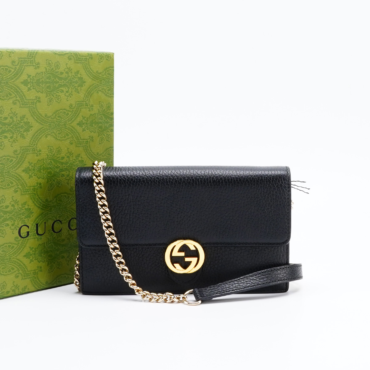 99新 GUCCI/古驰 风琴woc斜挎包【静文】BG220047809/98新