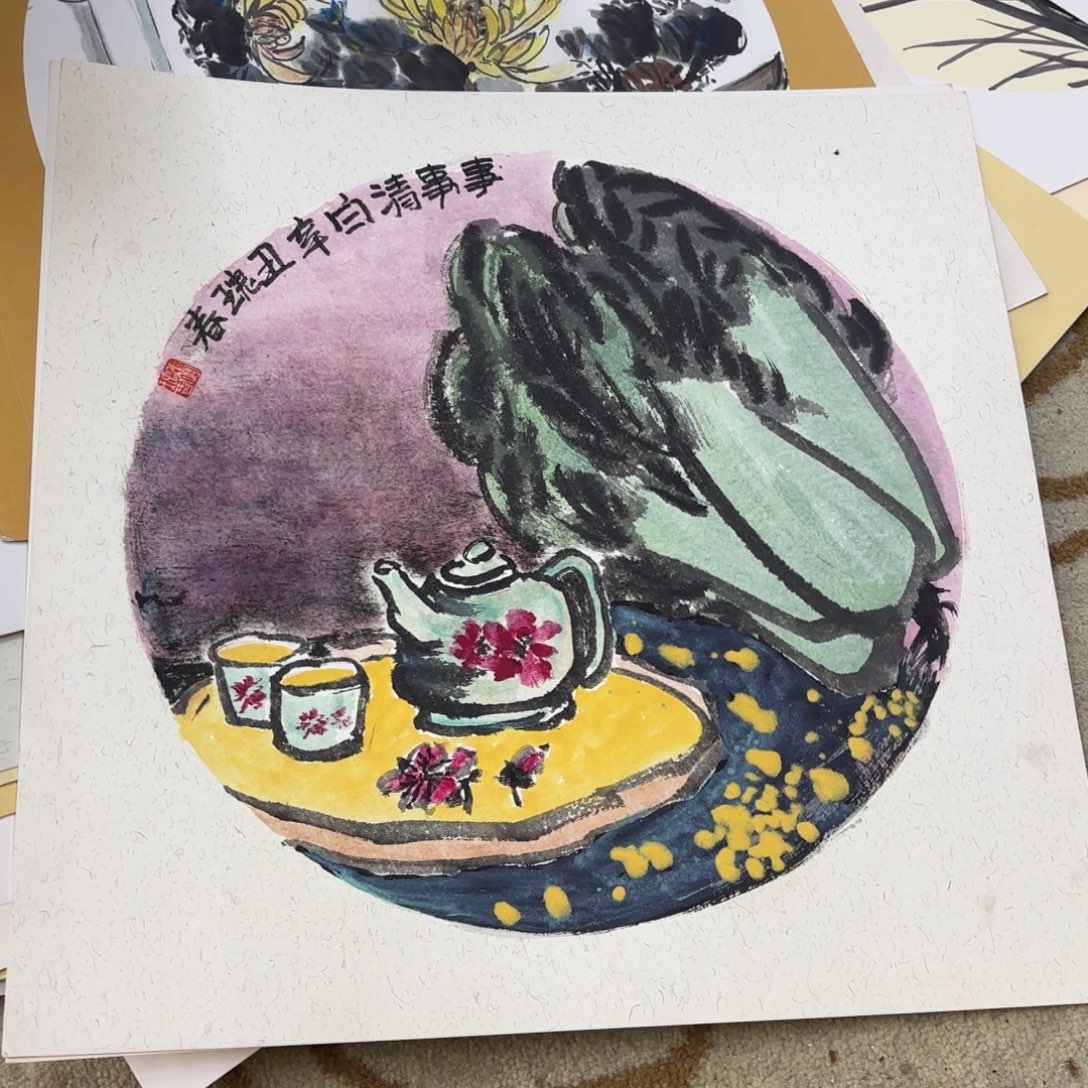 国画国画老师作品刘
