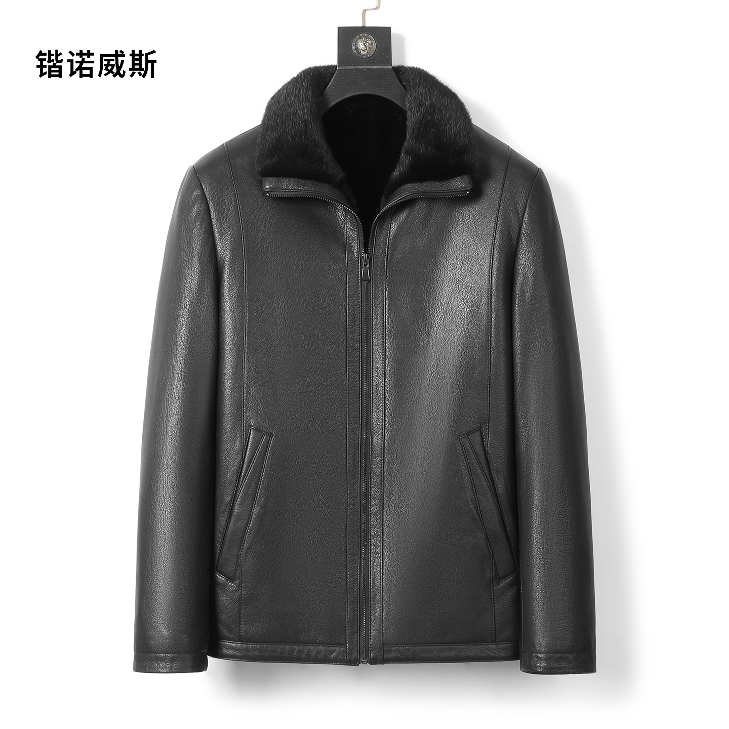 【珊子】男士貂皮外套山羊皮真皮皮衣水貂皮草水貂内胆皮毛一体9901