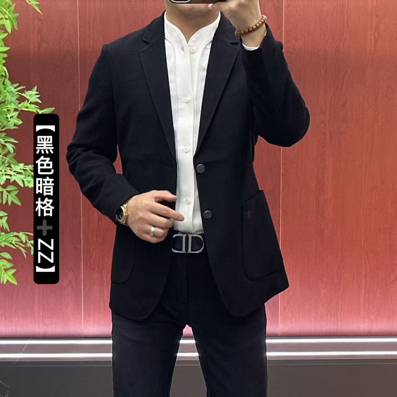 8132【杨会长名品男装】男士欧货•简约轻奢暗格休闲西服外套•宏