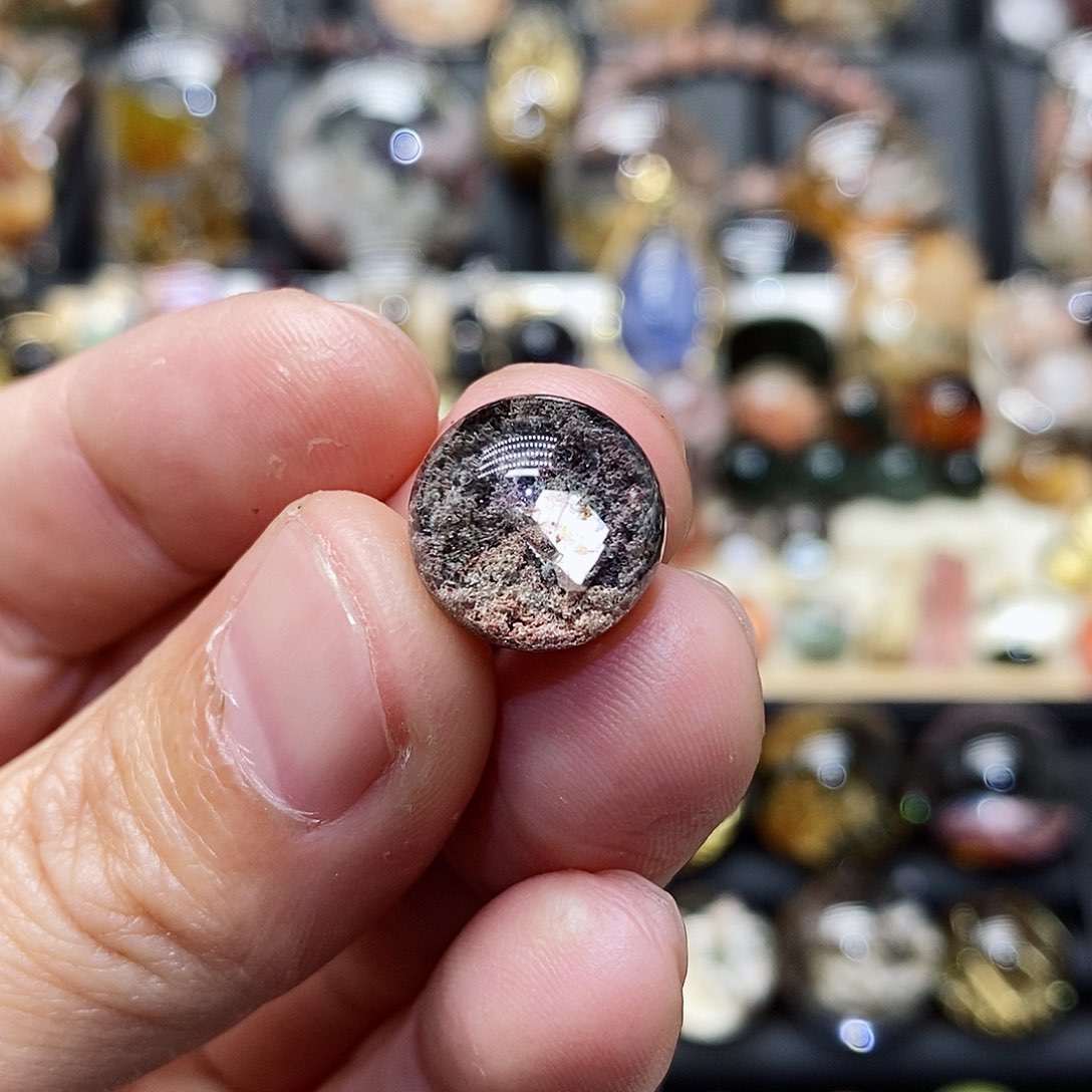 水晶单珠未镶嵌夹****Ծ天然精致水晶单珠