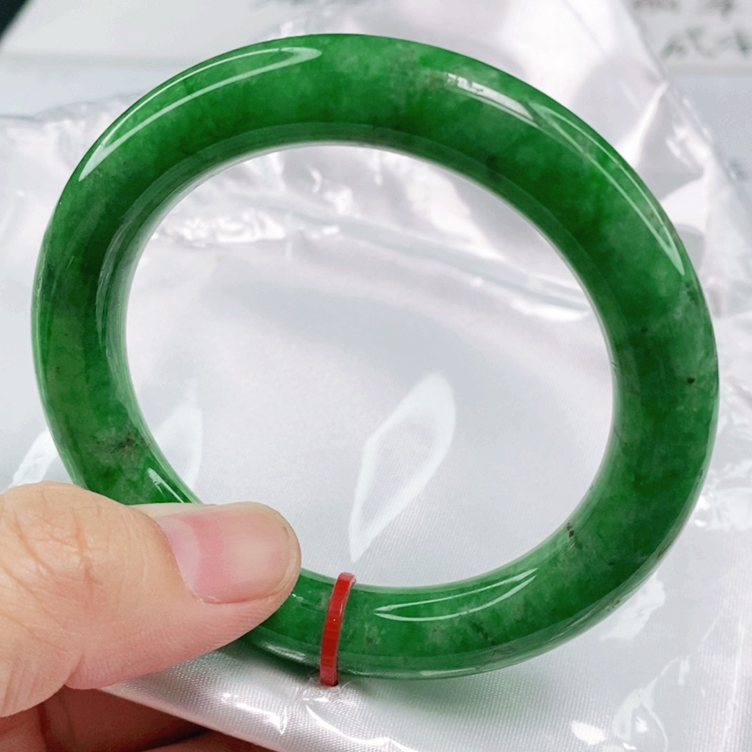 未镶嵌手镯翡翠54.3圈口圆条毕业