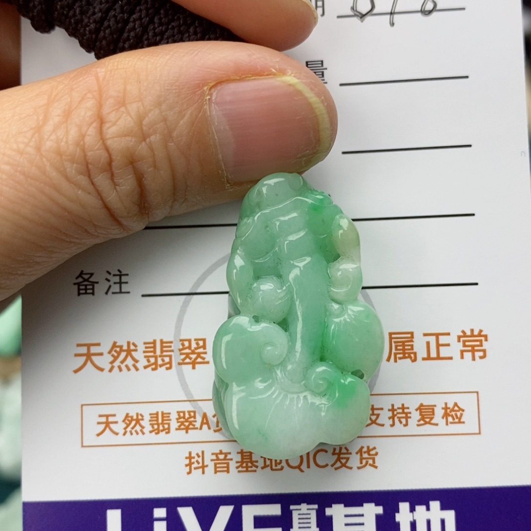 翡翠颈饰未镶嵌墨**1貔貅