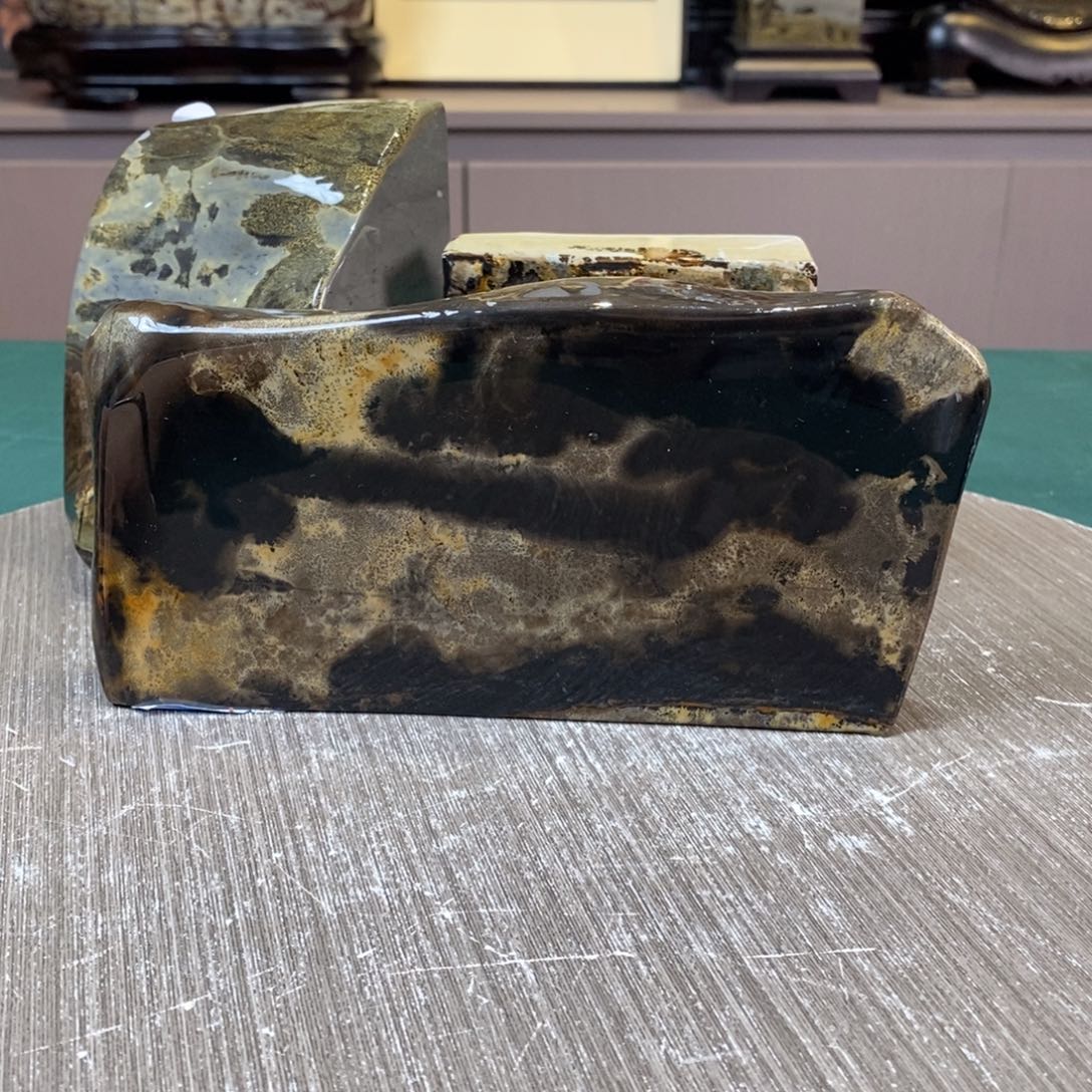 石材广西国画石草花石