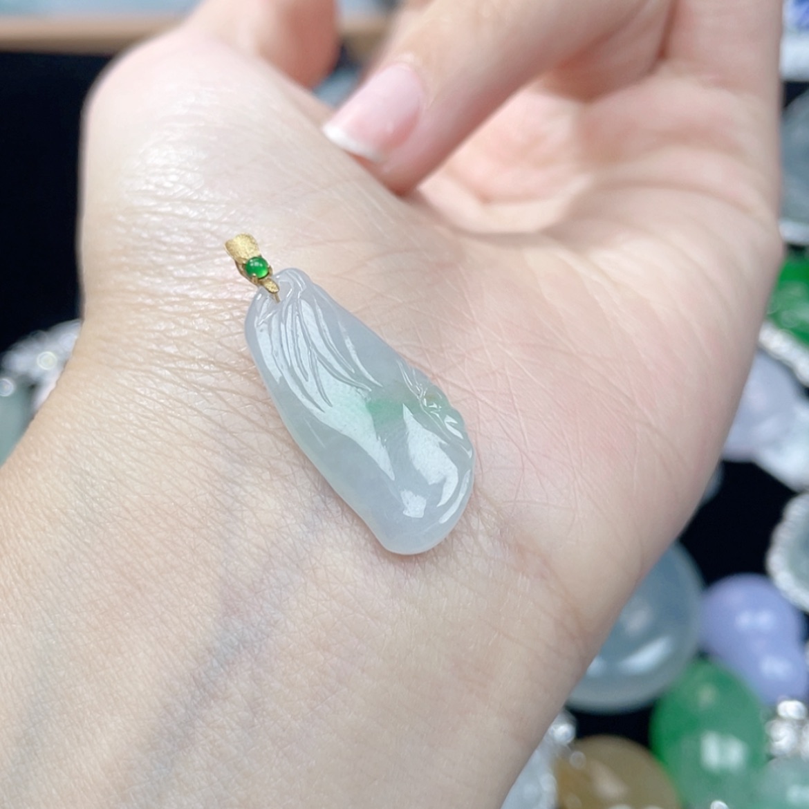 【闪购商品】翡翠颈饰18K金镶嵌翡翠