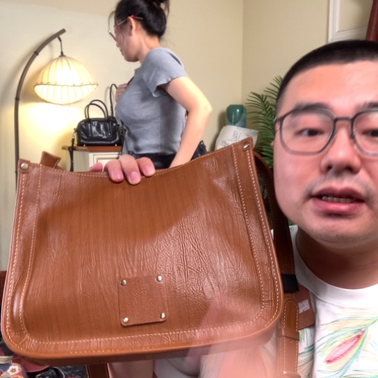 进口头层牛皮女包
