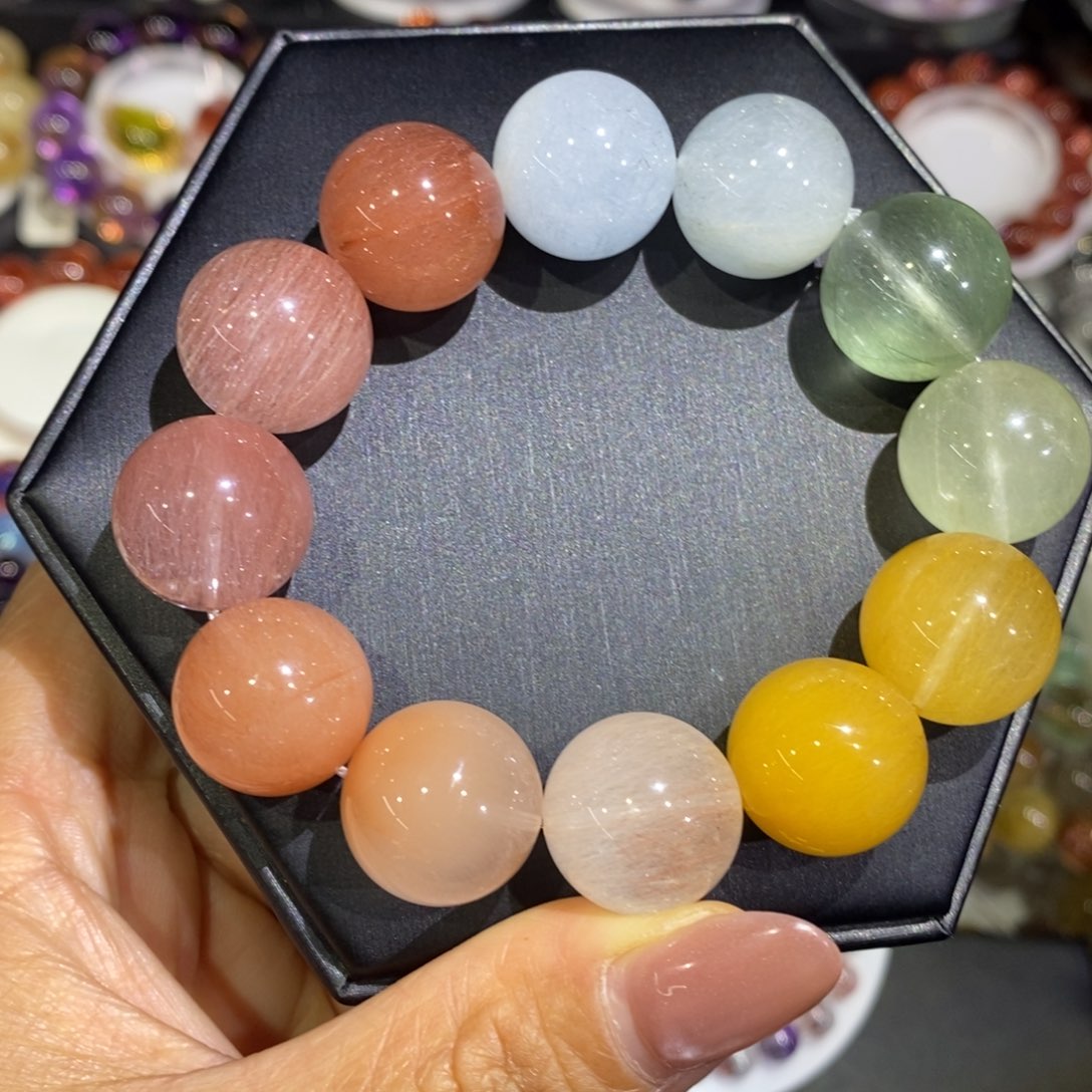 水晶未镶嵌手链彩兔毛17