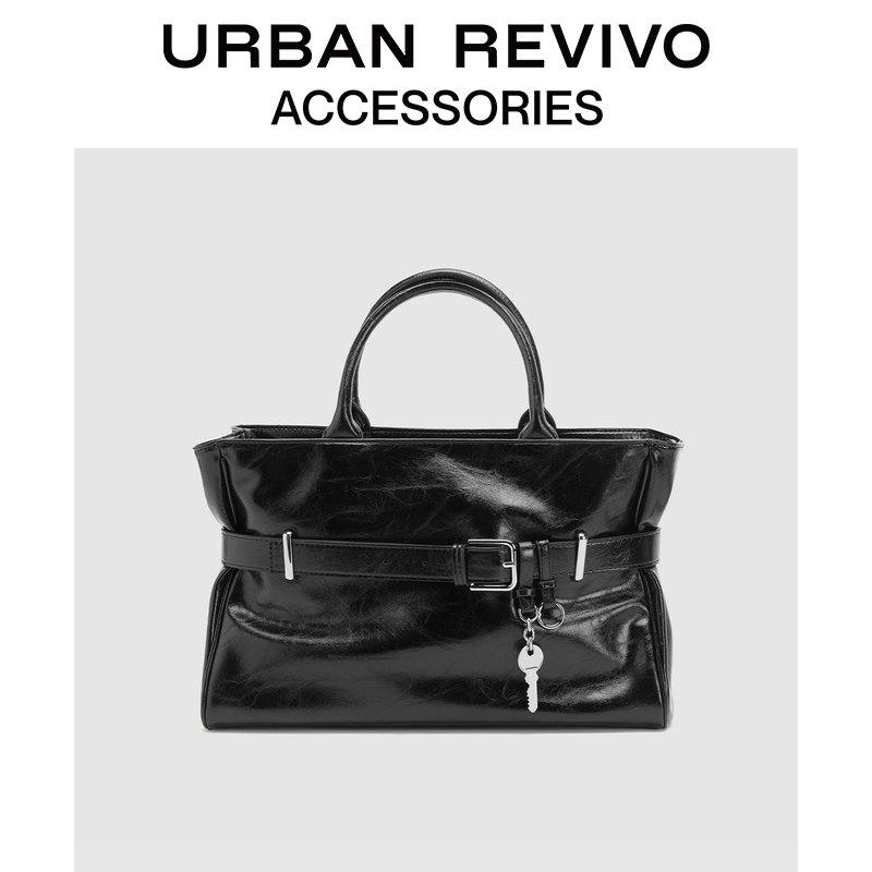 URBAN REVIVO2026春季新款女士潮流皮带手提斜挎包UAWB60031+
